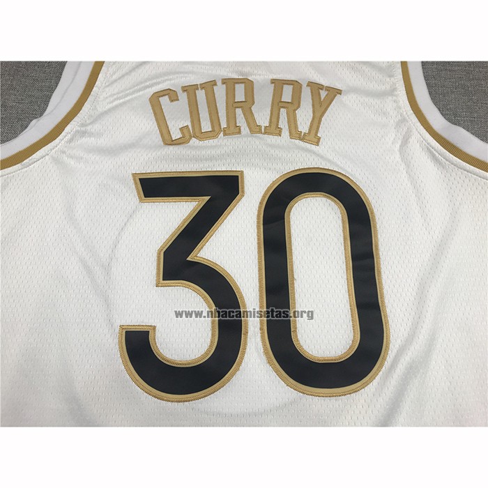 Camiseta Golden Edition Golden State Warriors Stephen Curry NO 30 Blanco
